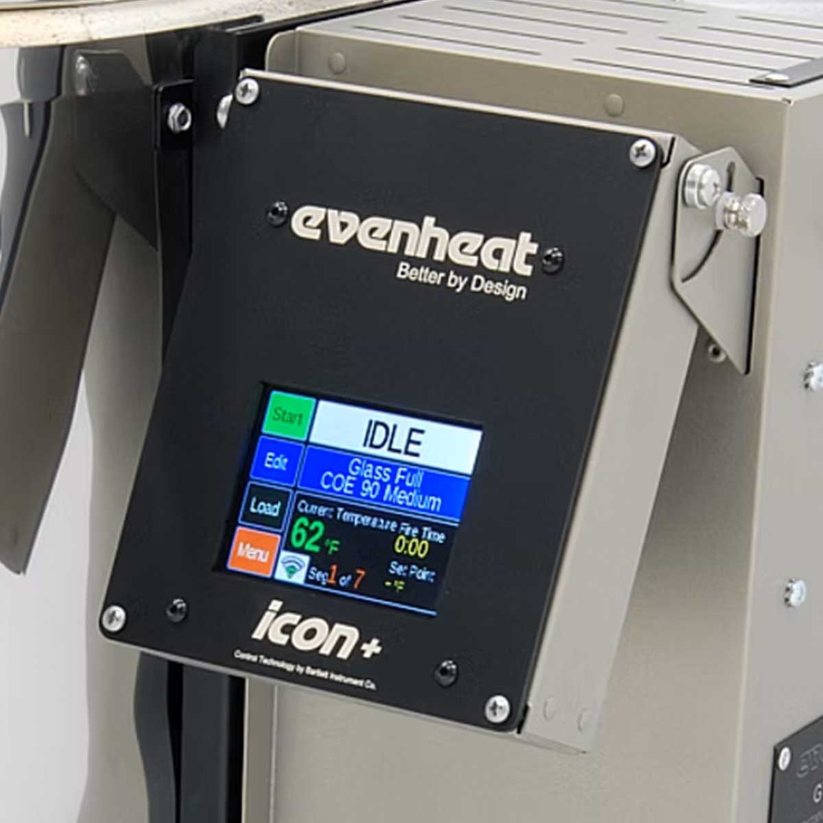 Evenheat GTS 24 Glass Kiln View of Swing Controller View