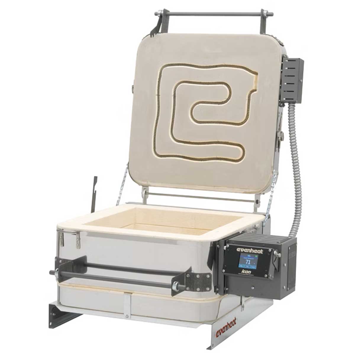 Evenheat Studio Pro 14 Glass Kiln View of Top Access Open