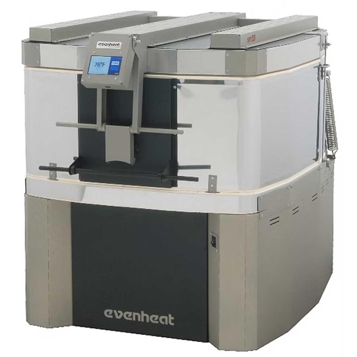 Evenheat Studio Pro 28 Clamshell Kiln View of Front Closed Controller Location