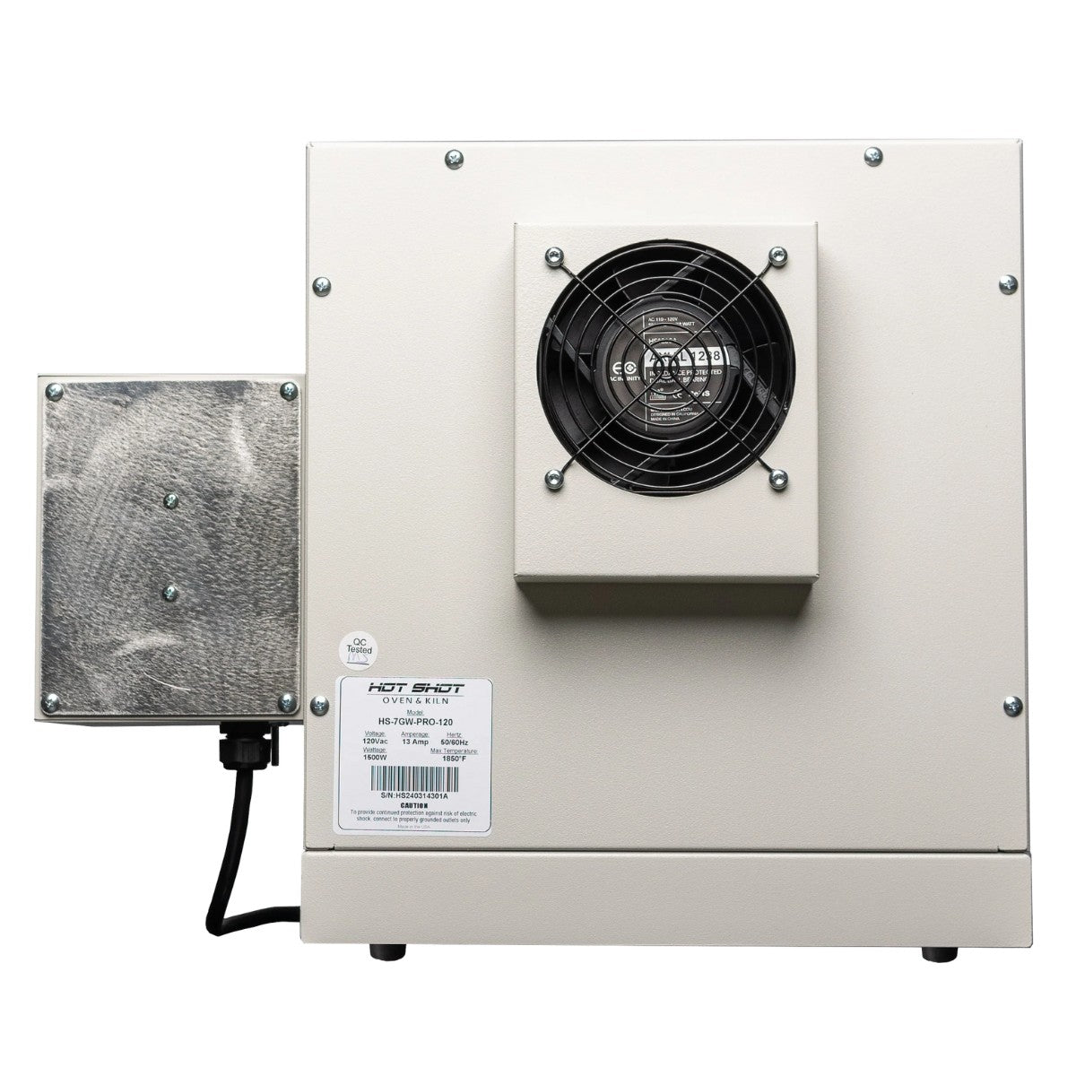 Hot Shot 7GW Wax Burnout Kiln Rear View with Fan