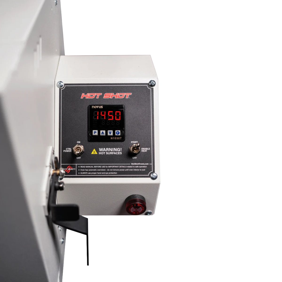 Hot Shot 7G Enameling Kiln View of Novus Controller