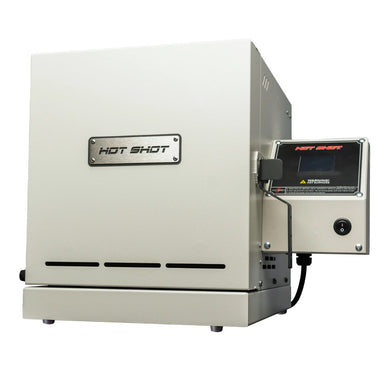 Hot Shot HS-1200K Heat Treating Kiln Front Closed View with Spark Controller
