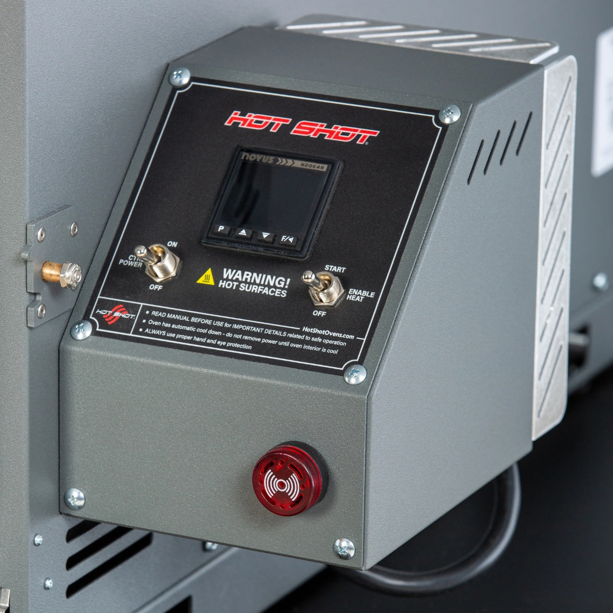 Hot Shot HS24K Knife Making Oven View of Novus Controller