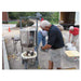 Olympic Raku 18 Kiln Firing in Progress