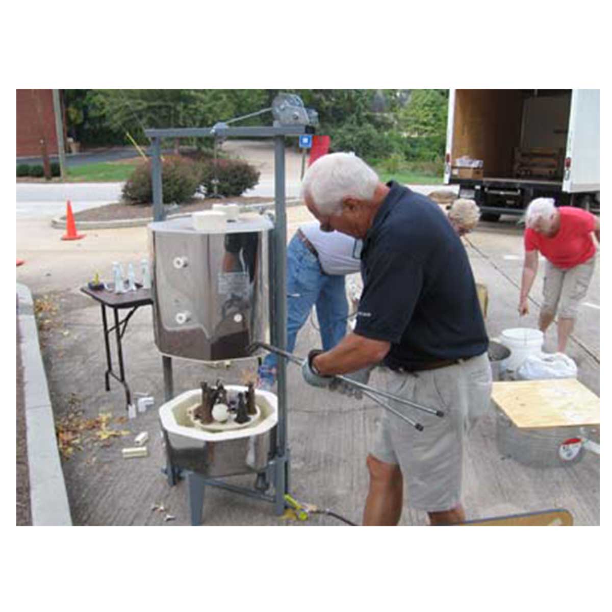 Olympic Kilns 23 Raku Kiln in Use