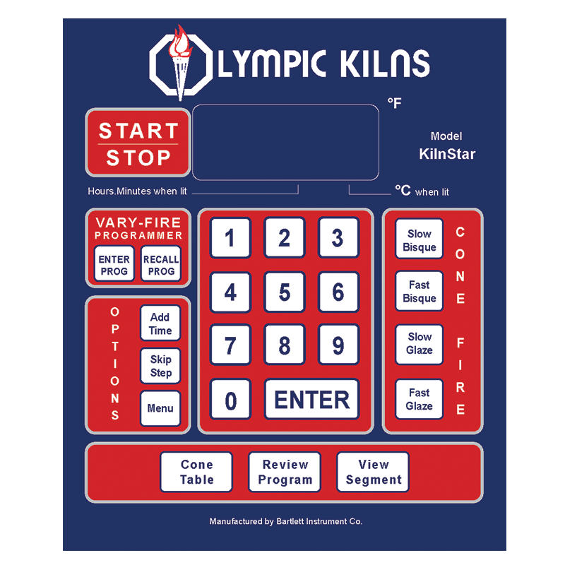 Olympic Kiln Champ XL Included Kilnstar 12-Key Controller View