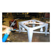 Olympic 2327G Gas Kiln Ignition System being Lit by torch